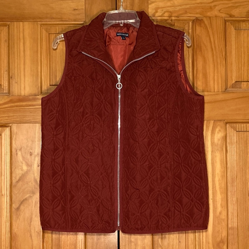 NWOT Architect Vintage 90s Vest Quilted Lined Red Size L Large